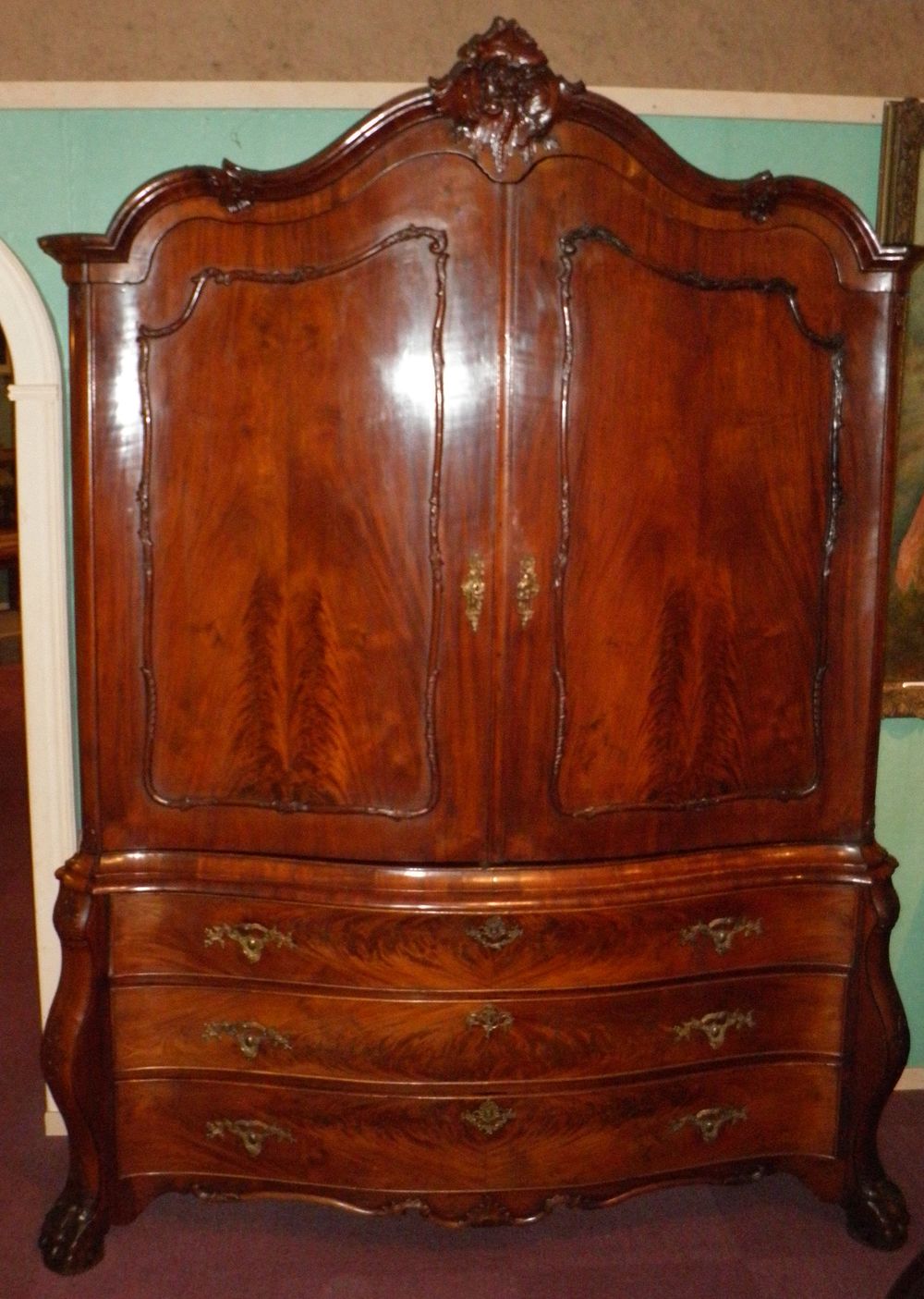 Mahagoni Aufsatzschrank | Van de Ven Antik